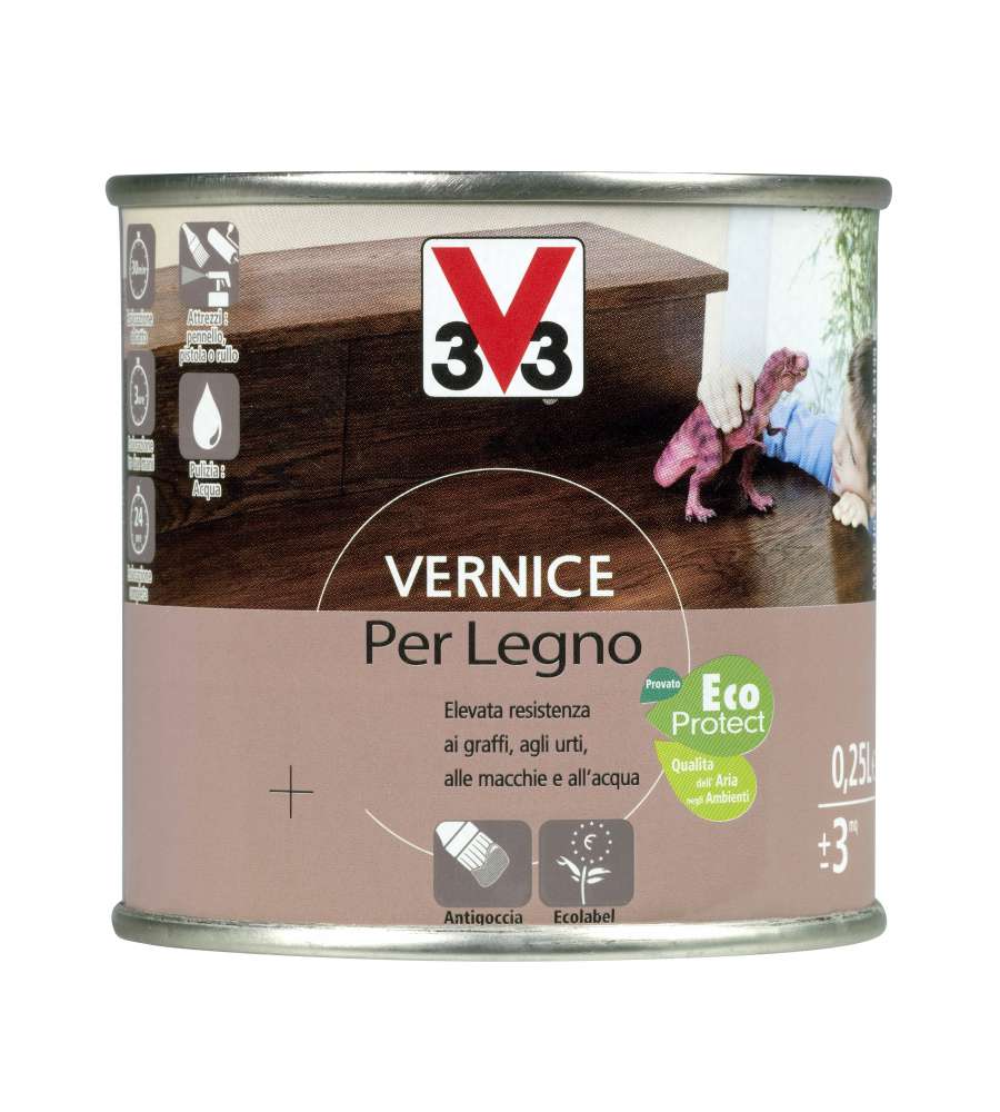 VERNICE PER LEGNO - TONI LEGNO - ASPETTO OPACO  - BIANCO - 0,25 LITRI